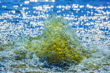 Beating the source of the river bedの写真素材