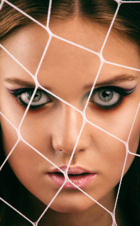 Portrait of attractivePortrait of attractive girl with healthy clean skin and beautiful make-up....