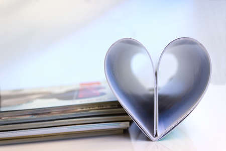 Stack of colorful magazinesの写真素材