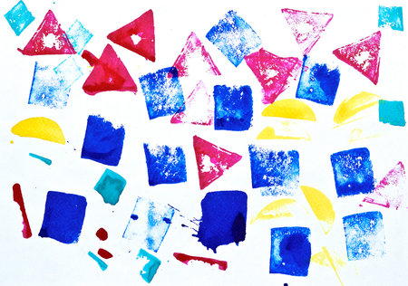 Colorful prints of watercolors-abstract backgroundの写真素材