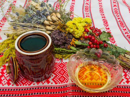 The composition on the theme of Honey Spasの写真素材