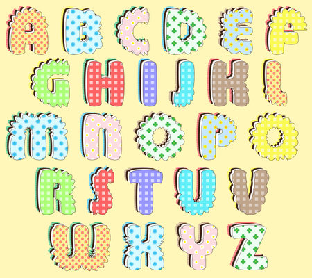 Cheerful children's alphabetのイラスト素材