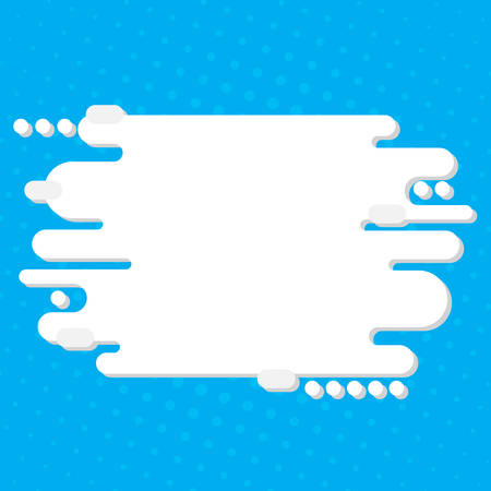 Cloud for the text in a flat design. The stock vector. Universal application. Field to insert text and message. Minimum design. Simple template. Blank cloudのイラスト素材