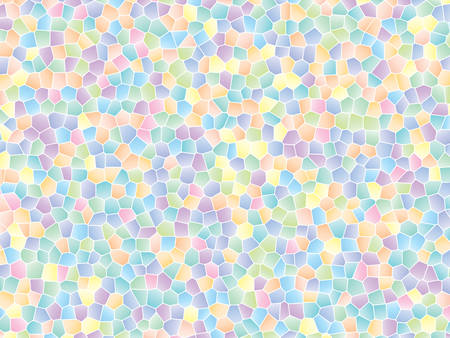 Gentle, light stained glass texture, colorful mosaic. Vector illustration background for interior design, print on paper, wallpaperのイラスト素材