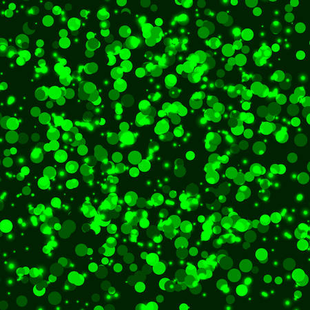 Abstract background magic green light with many falling tiny confetti pieces. Vectorのイラスト素材