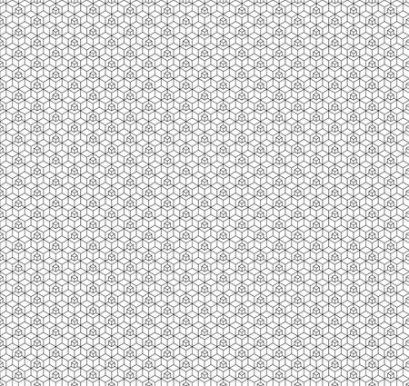 Abstract geometric cube seamless pattern. Simple minimalistic graphic design background, fabric ornament. Vectorの写真素材