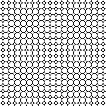 Seamless geometric pattern from horizontal grid of rings. Pattern for fabric and clothing. Vectorのイラスト素材