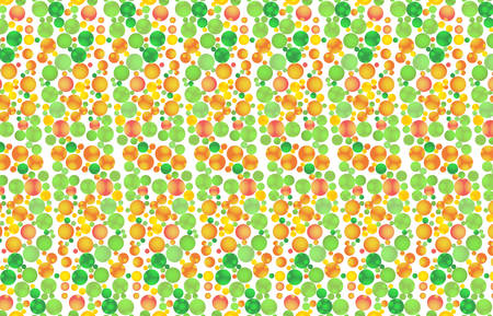 Geometric background of bright multi-colored circles. Fruit abstract patternのイラスト素材