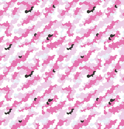Seamless camouflage in Pink pattern. Polygonal mosaic series for your design. Vector illustrationのイラスト素材