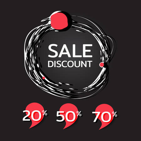 Big sale. Black Friday banner. Sale discount poster. Template for designers. Vector illustrationのイラスト素材