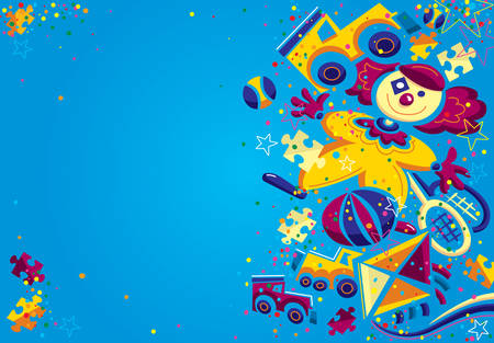 Toy rain cheering partyのイラスト素材