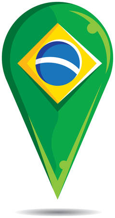 Point representing Brazilのイラスト素材