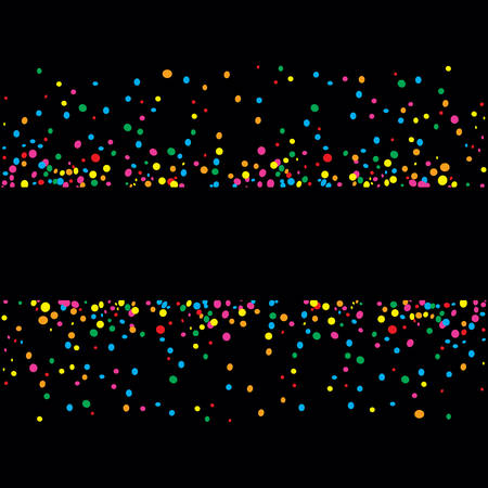 Black background of colorful dotsのイラスト素材