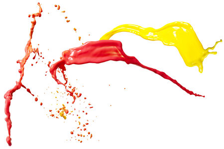 Colorful splash isolated on white  の写真素材