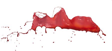 red splash over white backgroundの写真素材