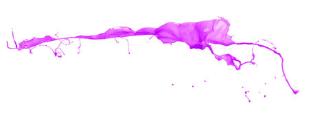 Purple splash isolated on white backgroundの写真素材