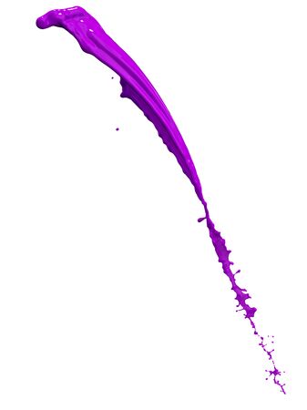 Splendid purple paint splash isolated on whiteの写真素材