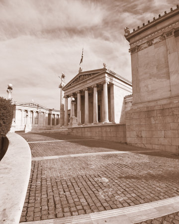 The national academy, Athens Greeceのeditorial素材