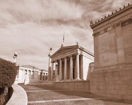 The national academy, Athens Greeceのeditorial素材