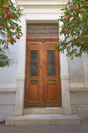 elegant house door, Athens  Greeceのeditorial素材