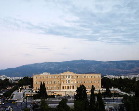 The greek parliamentの写真素材