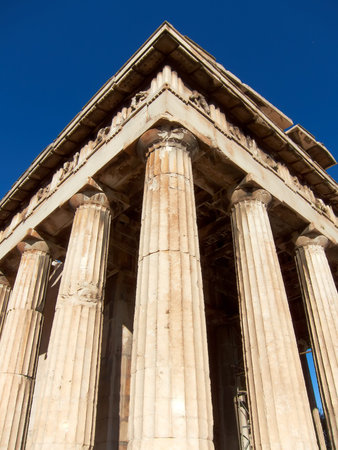 Temple of Hephaestus under Acropolis of Athens, Greece
