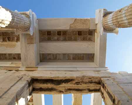  Propilea  entrance to Acropolis detail, Athens Greece