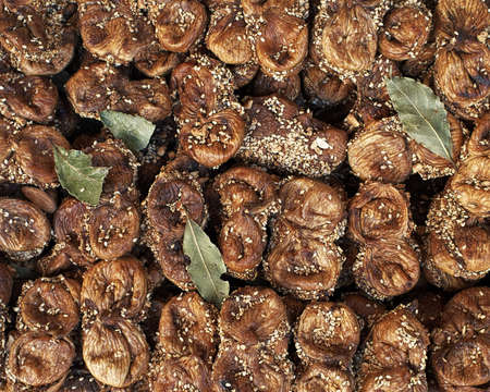 dried figs closeup, tasty backgroundの写真素材