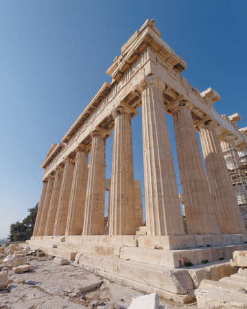 Parthenon ancient temple, Athens Greeceの写真素材