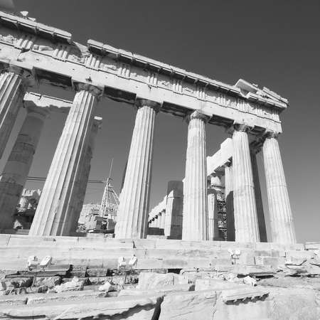 Parthenon ancient temple, Athens Greeceの写真素材
