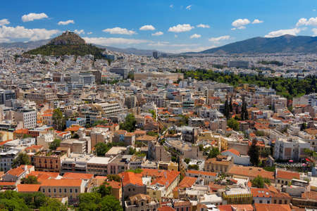 Athens cityscape, north view from Acropolisの写真素材