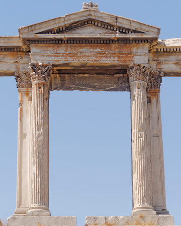 Hadrians gate detail, Athens Greece