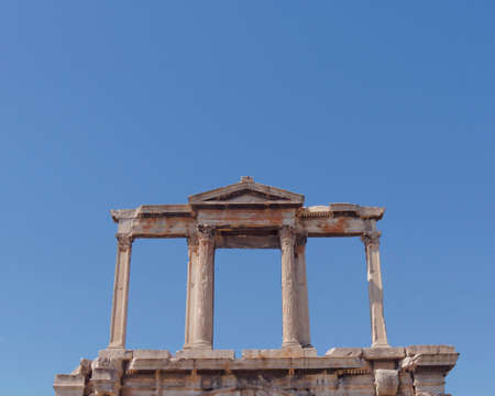 Hadrian s gate detail, Athens Greeceの写真素材