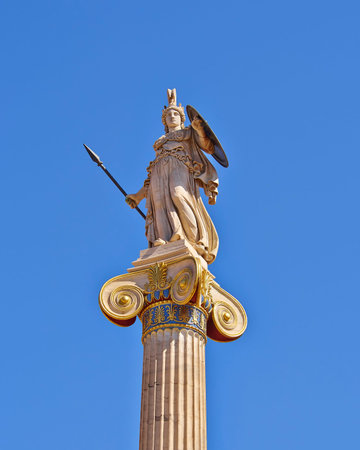 Athena the ancient Greek goddess of wisdom and scienceの写真素材