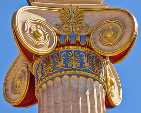 classical Ionic order column capital detail