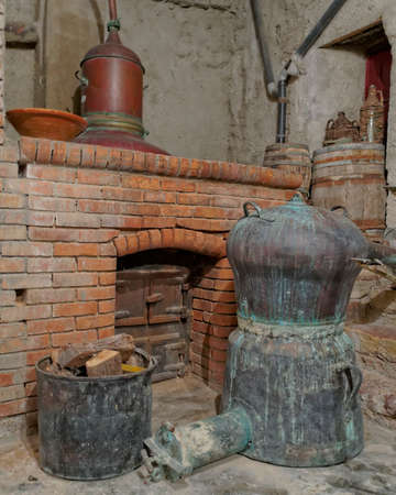 Old Greek ouzo (anice) distilleryの写真素材
