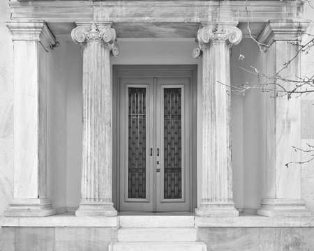 elegant house entrance, Athens  Greeceの写真素材