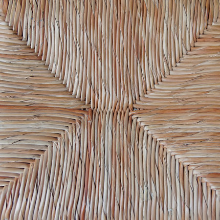 straw chair closeup, natural background