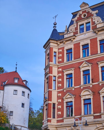old buildings facades, Altenburg, Germanyのeditorial素材