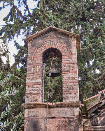 Athens, Greece, Panaghia Kapnikarea medieval church steepleの写真素材
