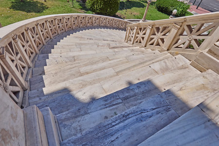 vintage marble stairs detailの写真素材