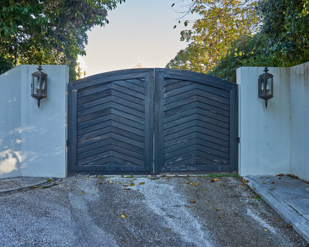 contemporary house gate entrance, Athens Greece