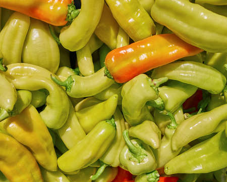 organic pepprs top view, natural backgroundの写真素材