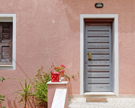 Athens Greece, contemporary house entranceの写真素材