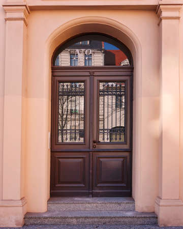 elegant door, building detailの写真素材