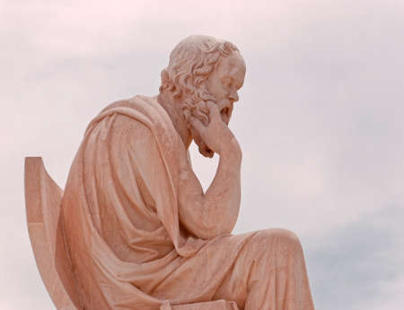 Athens Greece, Socrates the ancient philosopher statueの写真素材