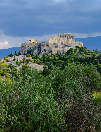 Athens Greece, partehnon ancient temple on acropolis citadelの写真素材