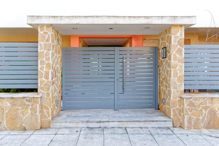 contemporary house entrance door, Athens Greece