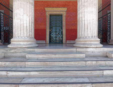 strong foundation, the national university of Athens Greece main entranceの写真素材