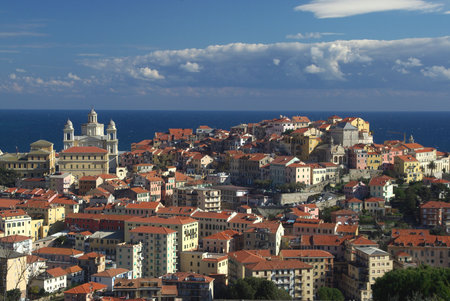 Medieval village of Liguria, Italyの写真素材